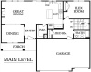 Main Level of Lexington Floor Plan