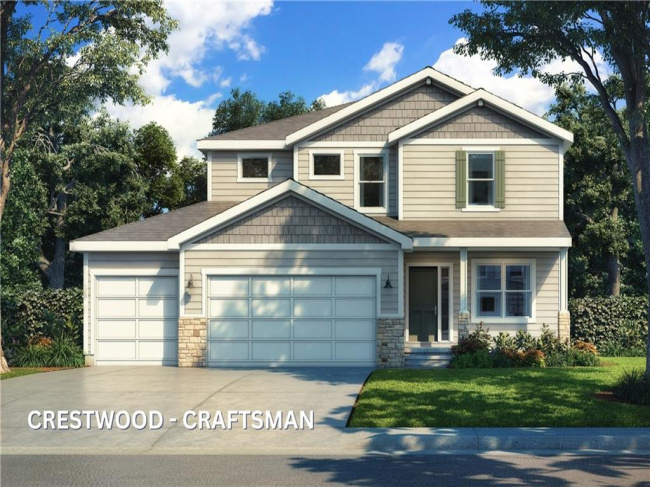 The Crestwood by Avital Homes, featuring the Craftsman elevation. Estimated Date of Completion: December 2025