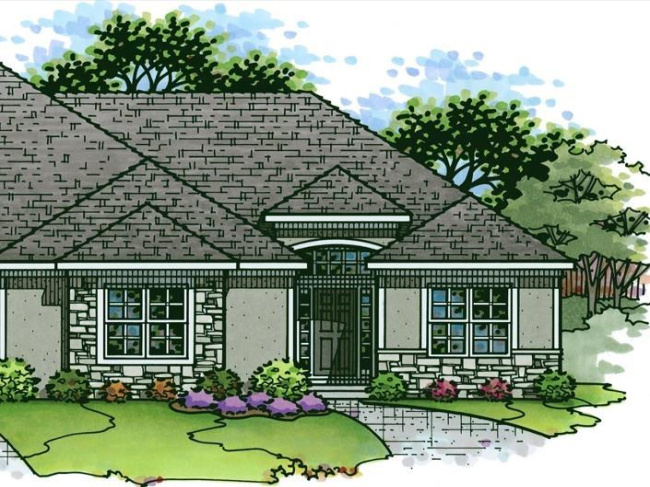Front Elevation - Right Side of Twin Villa