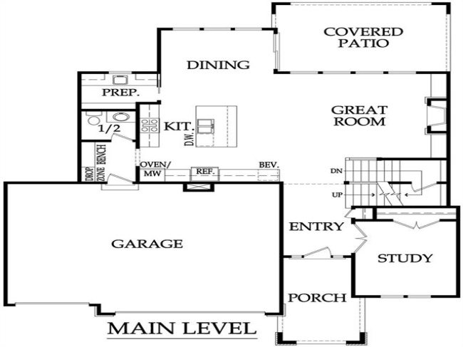 Main Level of the Brookside Expanded